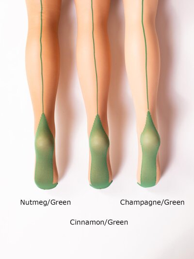 Nahtnylons Braun mit grüner Naht