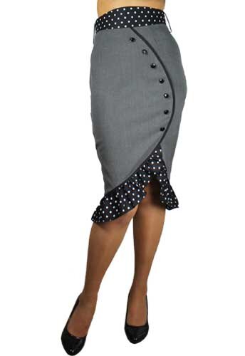 Pencil günstig Kaufen-Ruffle Pencil Skirt. Ruffle Pencil Skirt . 