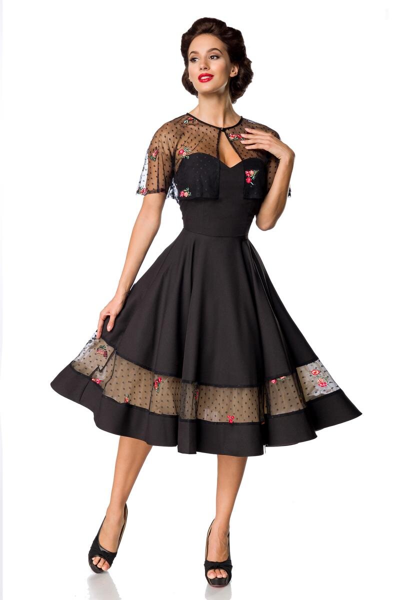 Vintage   günstig Kaufen-Vintage-Kleid mit Cape. Vintage-Kleid mit Cape . 