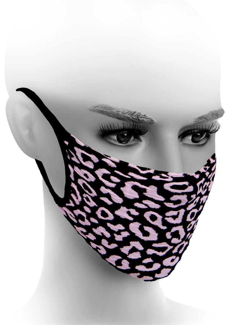 Leopard  günstig Kaufen-Gesichtsmaske mit Leopard-Motiv Pink. Gesichtsmaske mit Leopard-Motiv Pink . 