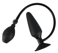 True Black Inflatable Butt Plug