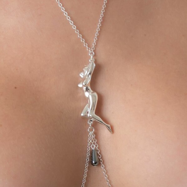 Brust-Collier Perle der Liebe Silber