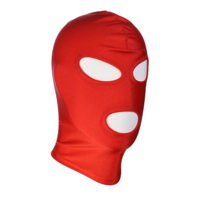 Spandex-Maske mit offenem Augen und Mund Rot