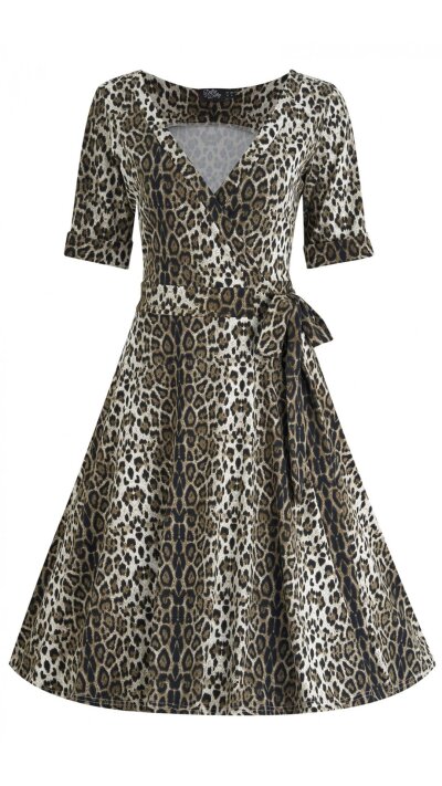 Matilda Swing-Kleid im Leoparden-Look