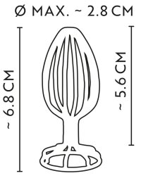 Edelstahl Analplug 6,8 cm