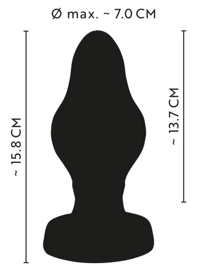 Flexibler Analplug mit Saugfuß 15,8 cm