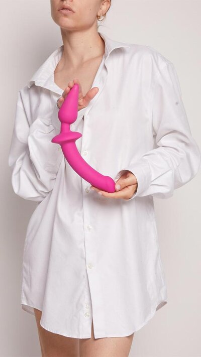 2-IN-1 DILDO & BUTT Pink Large