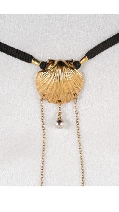 String “Muschel seltene Perle” Gold