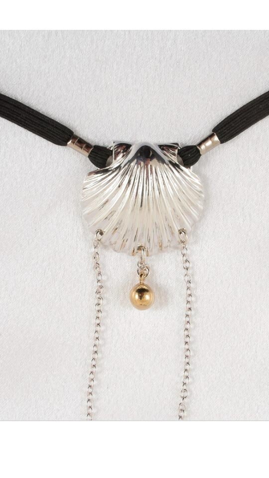 Seltene günstig Kaufen-String “Muschel seltene Perle” Silber. String “Muschel seltene Perle” Silber . 