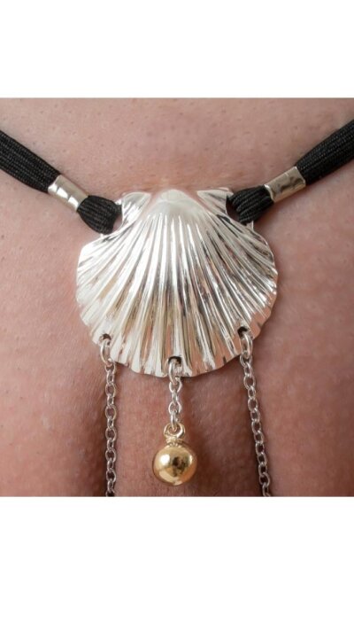 String “Muschel seltene Perle” Silber