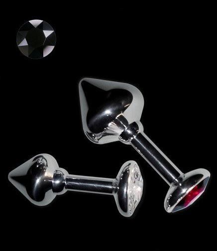 Plug S günstig Kaufen-Jewel Plug Aluminium mit schwarzem Straßstein 40 mm. Jewel Plug Aluminium mit schwarzem Straßstein 40 mm . 