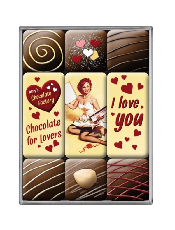 I love you Chocolate Magnet-Set