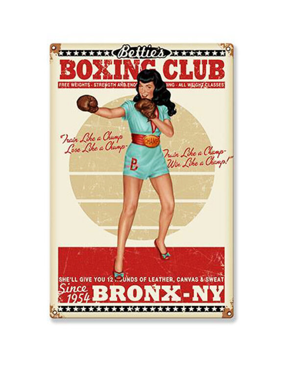 Boxing Club Blechschild